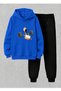 Hooded Children's Sweatshirt Skinny Leggings Set – Winter Top and Bottom Set