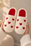 3-Piece Cherry - Strawberry - Heart Embroidered Plush Closed Toe 3 cm Sole Home Slipper Set Byndset01 - 6