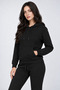 Women's 3 Thread Sweatshirt Set with Hood (Soft Puff Fabric) Cotton Women Sweatshirt Set with Hood