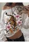 Women's Tiger Lily Printed Boat Neck Oversize Sweatshirt
