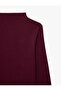 Cotton Slim Fit High Collar Basic Long Sleeve T-Shirt - 3