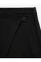 Viscose Blended Buttoned Slim Fit Double-Breasted Mini Skirt - 3