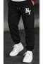 Double Color Hooded New York Printed Full Winter Warm Regular Burgundy Cardigan - Tracksuit Set of 2 - 2