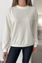 Women's Basic Soft Crew Neck Sweatshirt - 4
