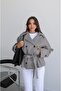 Brown Gingham Belted Trench Coat - 3