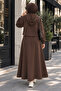Women's Hijab Tracksuit Set with Hooded Zipper and Pockets, Double Crepe Skirt, Sporty Stylish Two-Piece Set - 7