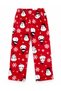 Red Suede Fabric Snowman Snowflake Patterned Shirt Collar Pajama Set Suitable for Girl and Mother - 6