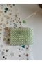 Crystal Water Green Beaded Magnet Clip Wallet Card Holder – Handmade Wallet - 5