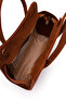 Geometric Shape Suede Leather Moscow Women's Crossbody Bag Brown - 5