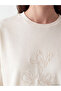 Rmz Gi̇yi̇m Farkiyla Embroidered Soft Touch Women's Sweatshirt Tunic - 4