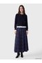 I Beli Zippered Waist Checked Embroidered A-Line Skirt from Freezen Store