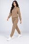 Women's 3 Thread Sweatshirt Set with Hooded Cutout Pocket Detail (Soft Puff Fabric) Cotton Women's Sweatshirt Set with Hooded - 6
