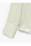 Viscose Fabric Buttoned Classic Collar Long Sleeve Satin Striped Shirt - 3
