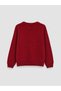 Red Crew Neck Bowknot Baby Girl Knit Sweater - 3