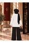 Women's White Modal Fabric Slit Detailed Crew Neck Oversize Hijab Tunic - 4