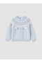 Zero Roba Collar Embroidered Girls' Knitwear Sweater from Uzg Store for Style Enthusiasts