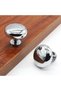 4 Pcs Polished Chrome Cabinet Knobs, Round Kitchen Cabinet Door Knobs, Drawer Knobs, Round Drawer Ha - 4