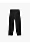 High Waist Ribbed Comfortable Fit Three Thread Ribbed Barrel Sweatpants with Pockets - 2