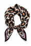 Women's Leopard Patterned Satin Scarf 50X50 cm Hair and Bag Accessory