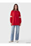Alita City Farkıyla Lcw Modest Red 3 Thread Printed Oversize Women's Sweatshirt Tunic - 2