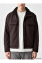 Esvab • Modern & Distinctive Relax Fit Stand Collar Suede Men's Coat - 3