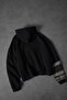 Men's Black Codex Oversize Full Zip Hoodie - 5