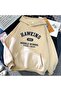 Hawkins Printed Cotton 3 Thread Threaded Oversize Sweatshirt