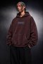 Men's Burgundy Tempest Special Washed Oversize Hoodie - 3
