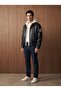 Men's Hooded Removable Leather Coat - 2