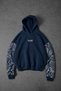 Men's Navy Blue Savage Embroidered Oversize Hoodie - 2