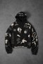 Men's Black S Graffiti Oversize Hoodie