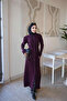 Plum Corsman Buttoned Knitwear Dress