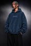 Men's Navy Blue Tempest Special Washed Oversize Hoodie - 3