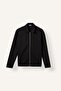 Regular Fit Polo Collar Zippered Basic Sweatshirt Cardigan H9523Ax26Wn