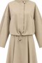 Drawstring Jacket and Skirt Set Beige - 3