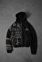 Men's Black Codex Oversize Full Zip Hoodie