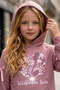 Girl's "Wildflower Bear" Premium Oysho Fabric Hooded Tracksuit Set