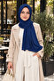 Women's Hijab Sandy Practical Ready-To-Wear Hijab Shawl Navy Blue