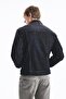 Regular Fit Leather Collar Buttoned Long Sleeve Jean Jacket I5801Ax26Au - 6