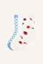 3-Piece Patterned Cotton Long Socks for Girls I5526A8Ns