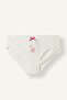 100% Cotton Printed Bow Detailed Combed Cotton 3-Piece Slip Panties for Girls I4200A826Au - 4