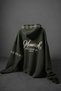 Men's Khaki Monarch Embroidered Oversize Full Zip Hoodie - 7