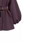 Balloon Sleeve Belted Cap Burgundy - 3