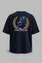 Oversize One Star Diver Pocket and Back Printed Unisex T-Shirt - 3