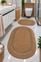 Jute Straw 2-Piece Large Size Bath Mat Set 70X120 and 40X60 cm Bathroom Rug Toilet Mat