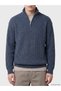 Indigo D Mock Neck Men's Knitwear Sweater - 3