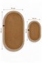 Jute Straw 2-Piece Large Size Bath Mat Set 70X120 and 40X60 cm Bathroom Rug Toilet Mat - 4