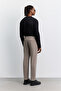 Men's Beige Classic Waist Side Elasticized Armur Patterned Relaxed Fit Trousers A62Y3013 - 6