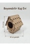 10 Pieces Wooden Decorative Bird House Nest Small Size Paintable Raw Mdf Hangable Garden & Balcony Bird Nest (13X11X11 cm) - 7