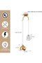 2 - Light Modern Pendant Light with Crystal Accent, Gold Pendant Light Hallway, Unique Hanging Light Fixture for Entryway, Bedroom, Kitchen Island - 2